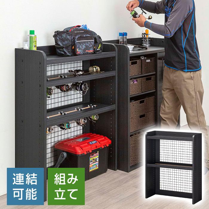 送料無料】ペスカレージ ワイヤーネットラック PSR-1080 BK
