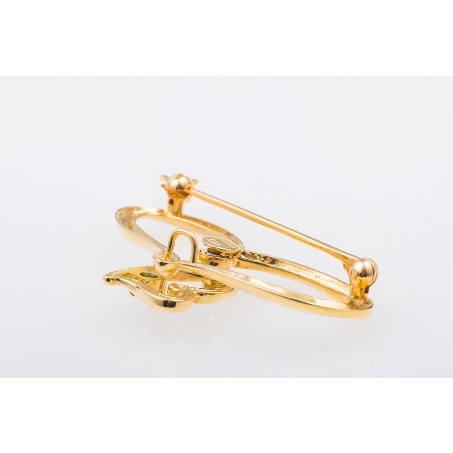 ブローチ 日本製 K18GP リボン モチーフ ブローチ | ショールピン