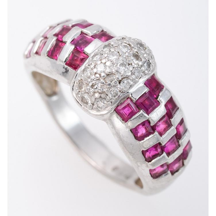 Pt900 ルビー・ダイヤモンド 指輪 : しまだ質店 ヤフーショップ - 通販  