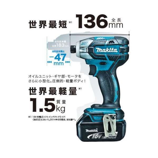 マキタ（makita） 充電式ソフトインパクトドライバ TS141DRGXB 18V(6.0 