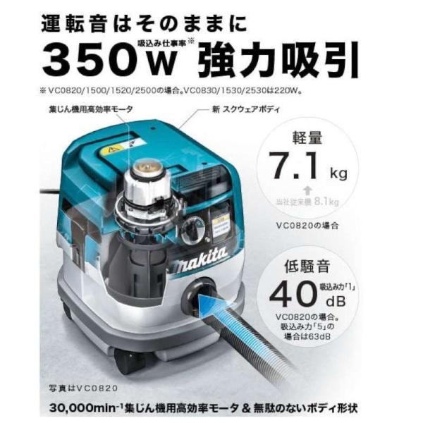 マキタ（makita） VC0830 集じん機(粉じん専用)8L 本体のみ(単相100V 