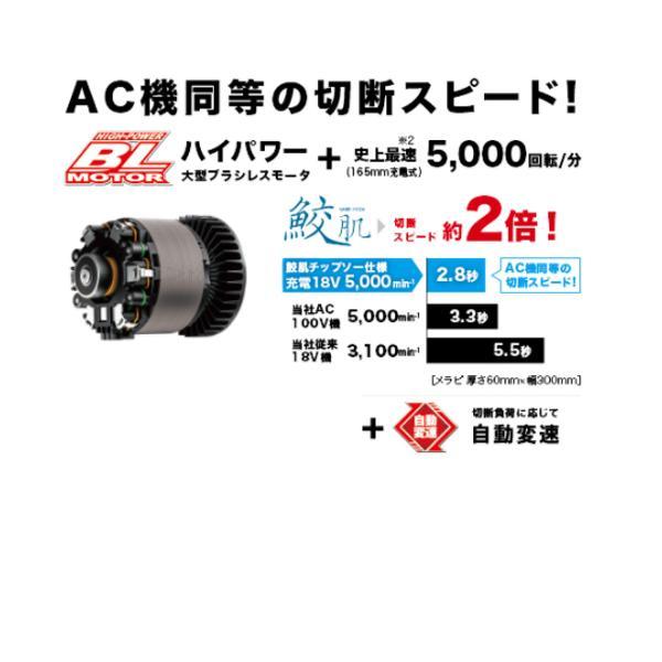 マキタ 165mm充電式電子マルノコ(最大切込み深さ：66mm) HS631DZSB(黒) 18V(※本体のみ・鮫肌プレミアムホワイトチップソー付 コードレス ◆｜shimadougu-y｜04