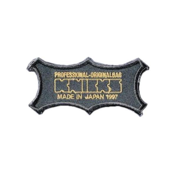 KNICKS(ニックス) W-1BG オリジナルロゴ刺繍ワッペン 黒金 ブラック