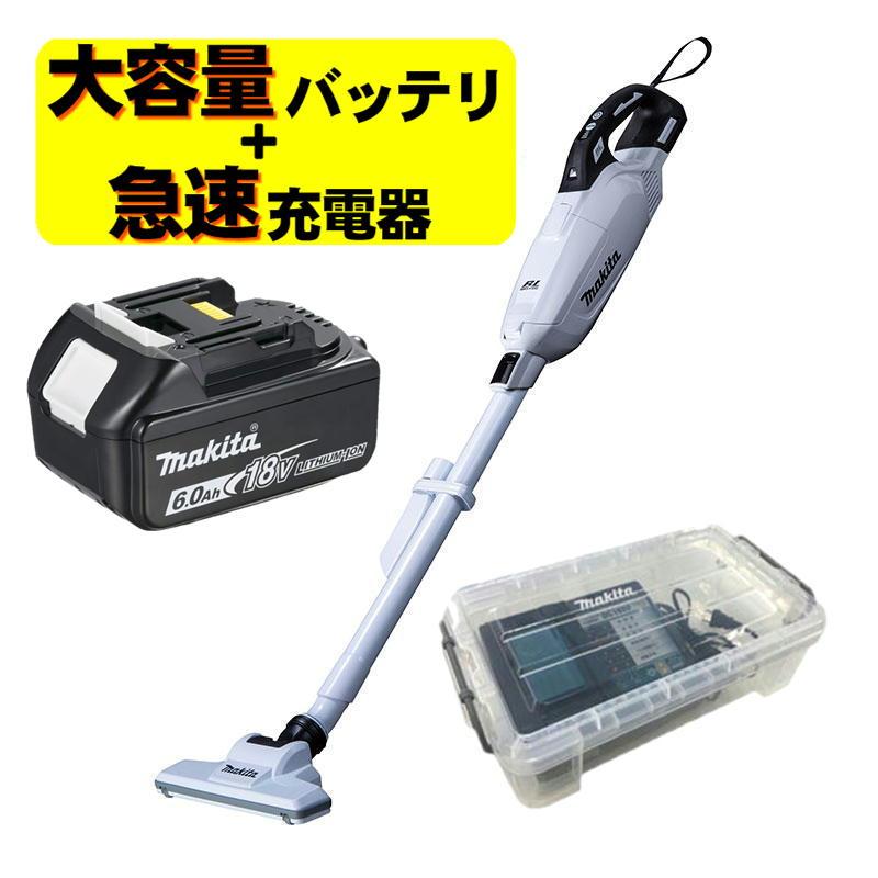マキタ CL285FDZW 充電式クリーナー(掃除機) 18V 充電器 DC18RF バッテリ BL1860B マキタ（makita） CL285FDZW 充電式クリーナー(掃除機) 18V 充電器