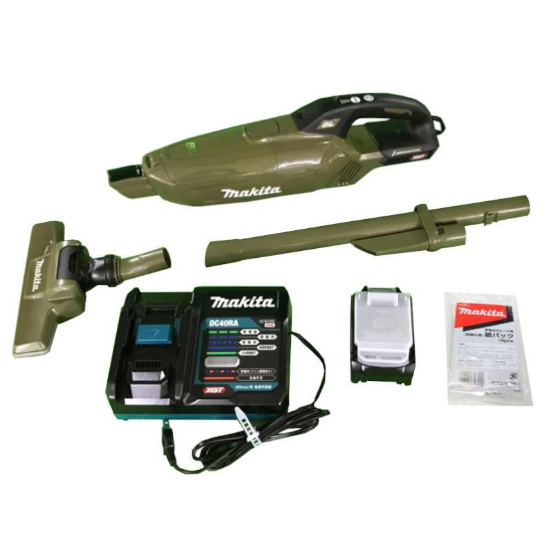 マキタ CL002GRDO(オリーブ) 充電式クリーナー(掃除機)(紙パック式+ワンタッチスイッチ式) 40Vmax(2.5Ah) セット品 コードレスの画像