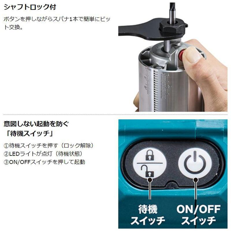 マキタ RT001GRDX 充電トリマ 40Vmax トリマベース仕様 セット品 マキタ RT001GRDX 充電トリマ 40Vmax トリマベース仕様 セット品