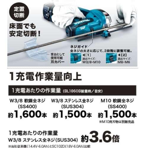 マキタ（makita） SC102DRGX 14.4V/18V兼用充電式全ネジカッタ 18V(6.0