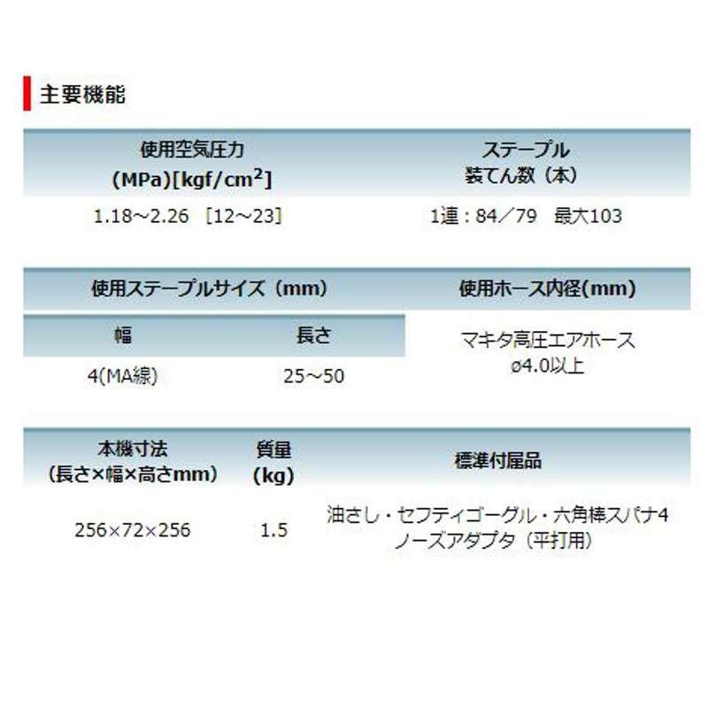マキタ AT451H 4mm高圧フロアタッカ(赤) ◇ : 島道具Yahoo マキタ AT451H 4mm高圧フロアタッカ(赤) ◇ : 島道具Yahoo