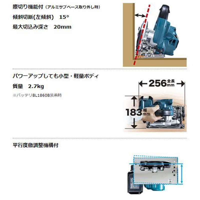 マキタ HS474DRGX(青) 125mm充電式マルノコ 18V(6.0Ah)セット品 マキタ HS474DRGX(青) 125mm充電式マルノコ 18V(6.0Ah)セット品