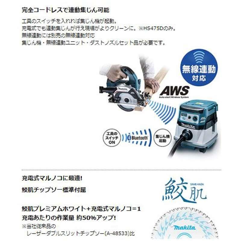 マキタ HS474DRGX(青) 125mm充電式マルノコ 18V(6.0Ah)セット品 マキタ HS474DRGX(青) 125mm充電式マルノコ 18V(6.0Ah)セット品
