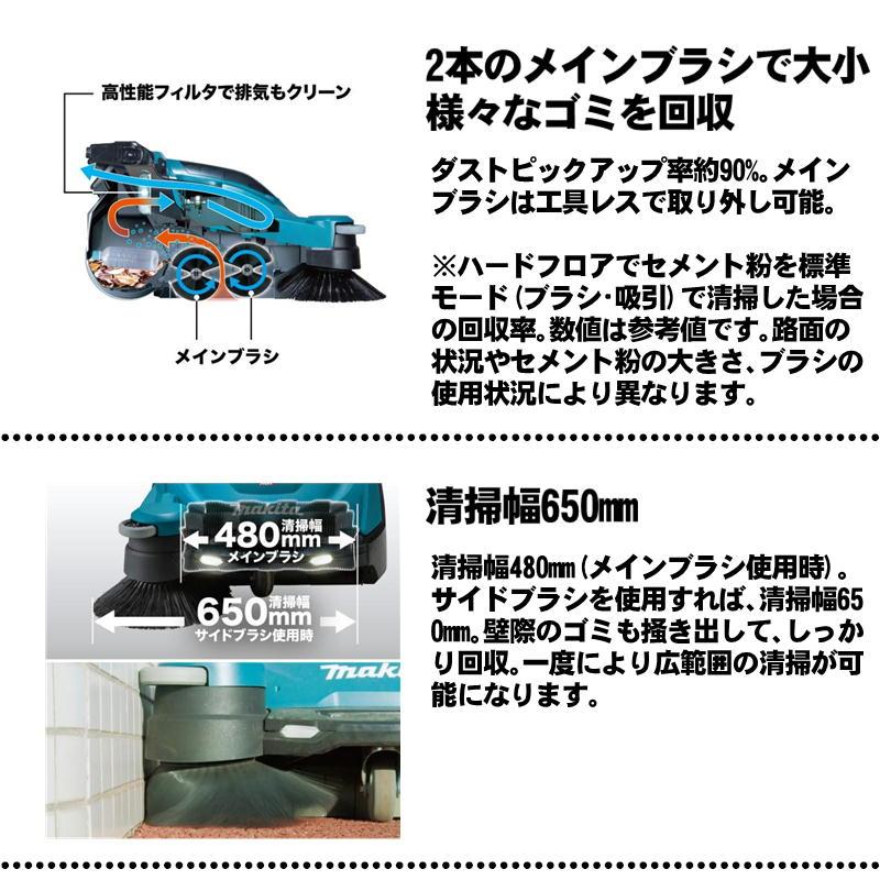 マキタ(makita) VS001GZ 充電式スイーパ 40Vmax 本体のみ(充電器・バッテリー別売) (集塵容量24L) 屋内外の広範囲清掃に コードレス_2