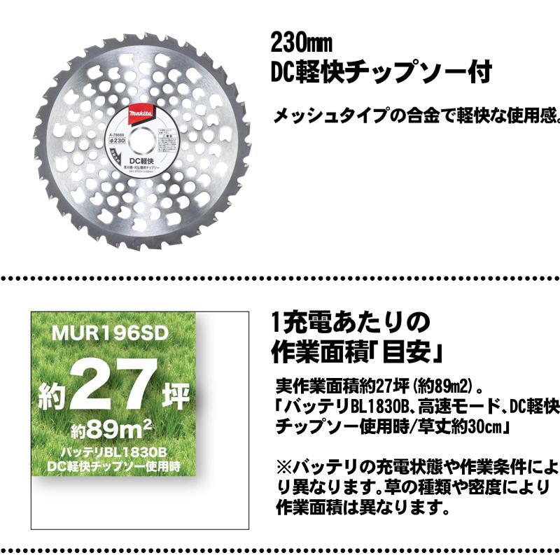マキタ（makita） MUR196SDWF (Uハンドル)充電式草刈機 18V 3Ah セット