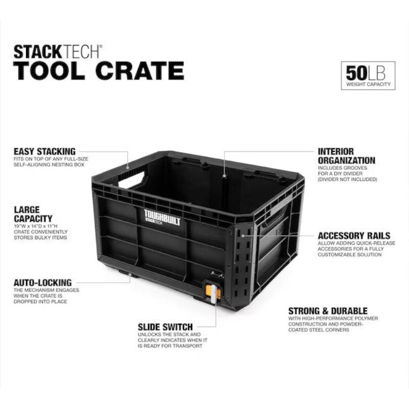 TOUGHBUILT(タフビルト) TB-B1-X-50 STACK TECH クレートボックス 
