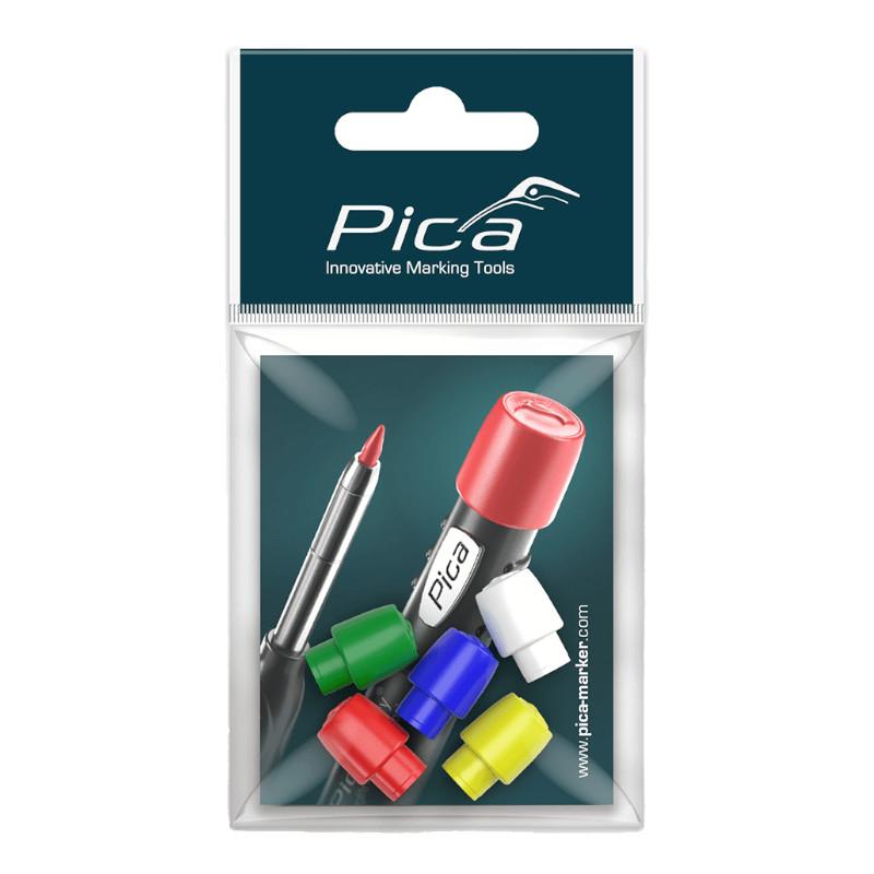 Pica Marker (ピカマーカー) No.55801 Dry 用カラーキャップ (5色