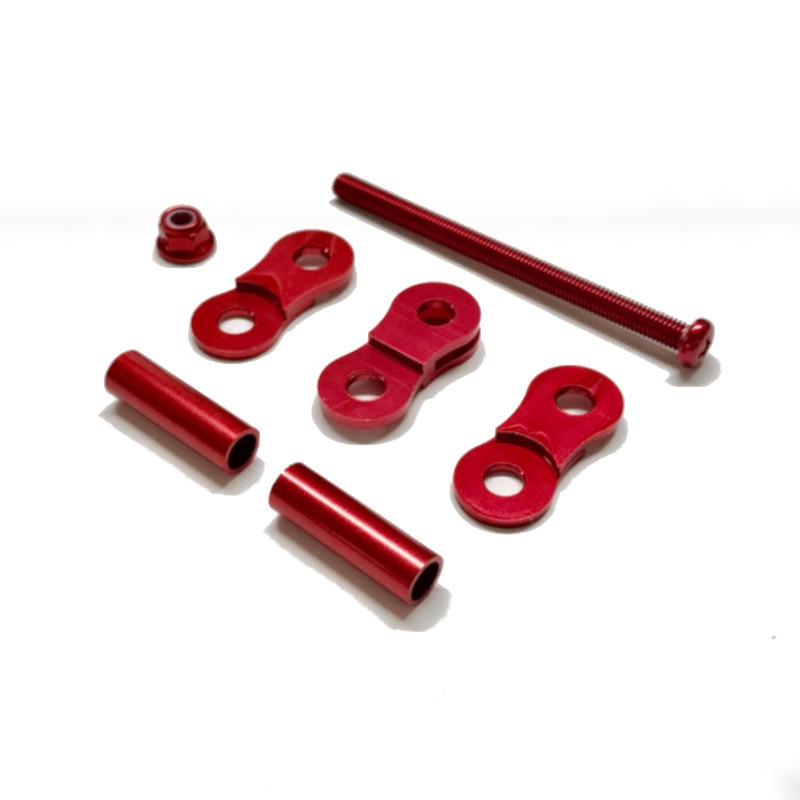 KNICKS(ニックス) ALU-2-R レッド(赤) アルミ製金具一式(2連結 KNICKS(ニックス) ALU-2-R レッド(赤) アルミ製金具一式(2連結
