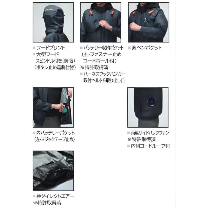 BURTLE（バートル） AC2096-K-M エアクラフト 半袖ブルゾン サイド
