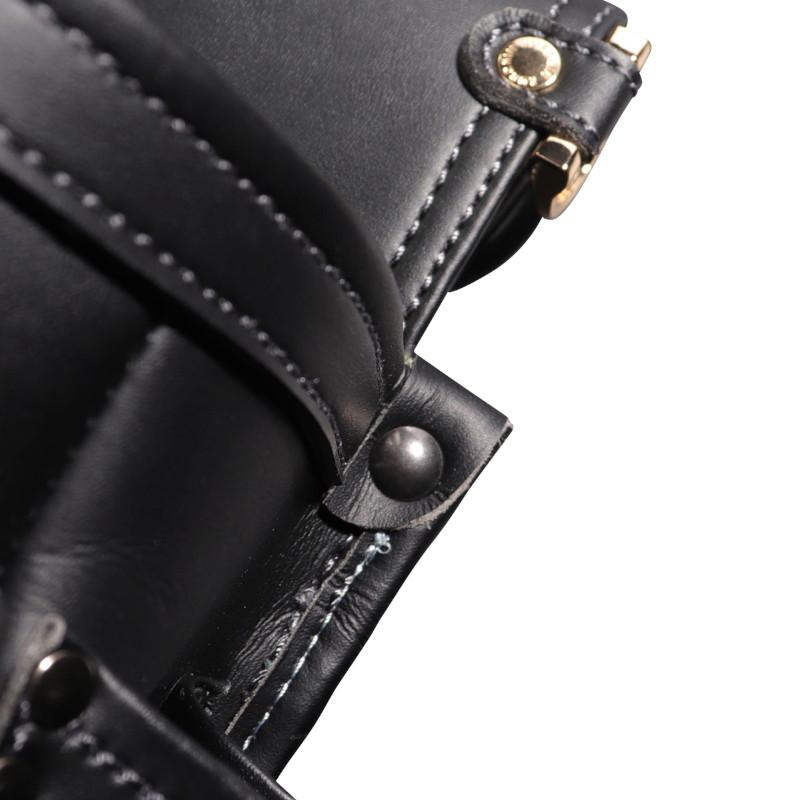 フジ矢 KUROKIN AB-23BG 腰袋3段 Light PU Leather シリーズ 黒金(クロキン)  ◆ - 6