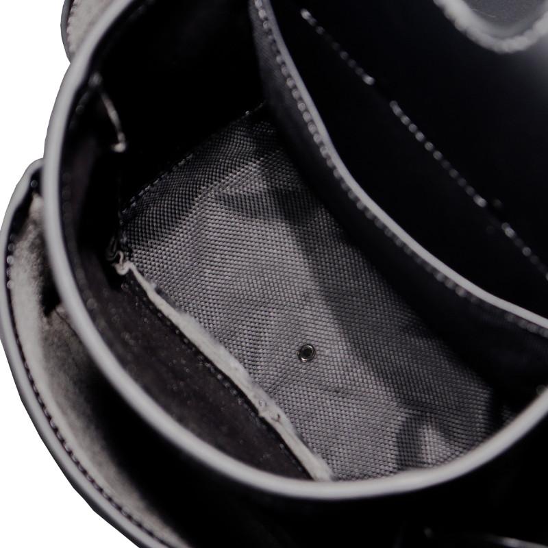 フジ矢 KUROKIN AB-32BG 腰袋薄型2段 Light PU Leather シリーズ 黒金