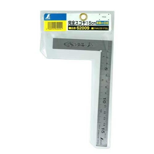 シンワ シンワ測定 完全スコヤ 15cm 表裏同目(メートル目盛) 62009