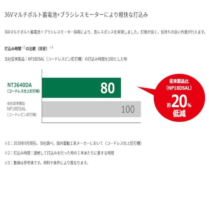 HiKOKI(ハイコーキ) NT3640DA(NNK) 40mmコードレス仕上釘打機(フィニッシュ) マルチボルト36V 本体のみ 充電式 ◆｜shimadougu｜03