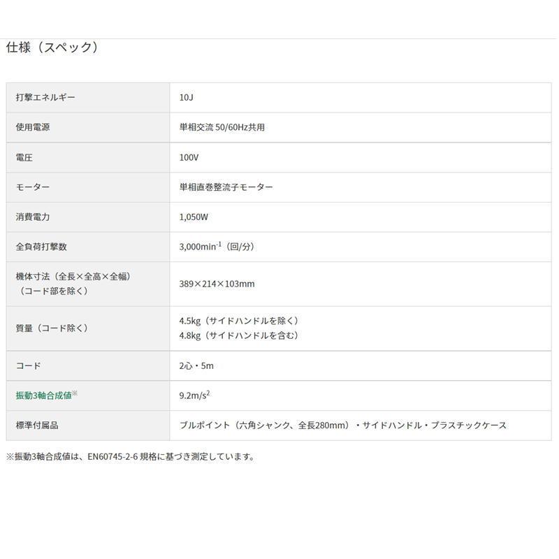 HiKOKI ハイコーキ(旧:日立工機) H41SA4 電動ハンマ(ハツリ HiKOKI ハイコーキ(旧:日立工機) H41SA4 電動ハンマ(ハツリ