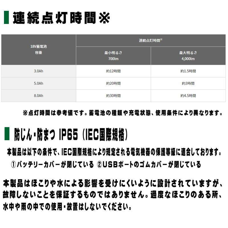 HiKOKI(ハイコーキ) UB18DC(NN) コードレスワークライト 18V 本体のみ(※バッテリー・充電器別売り) 充電式 ◆ - 9