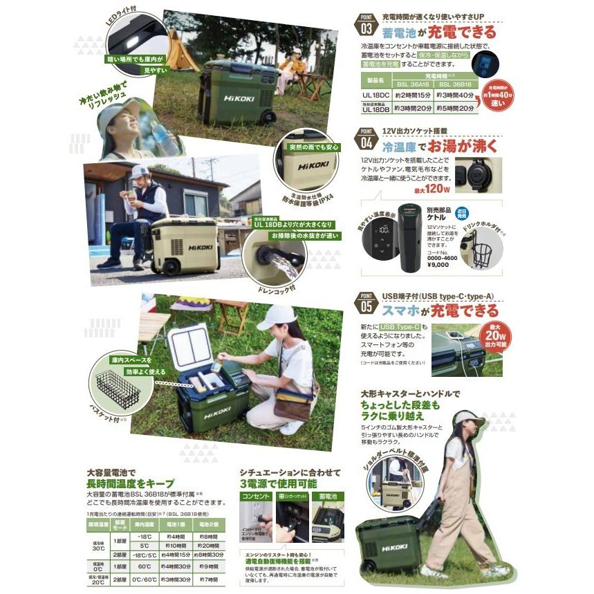 日立 コードレス冷温庫 UL18DA 18V キャンプや車中泊にも