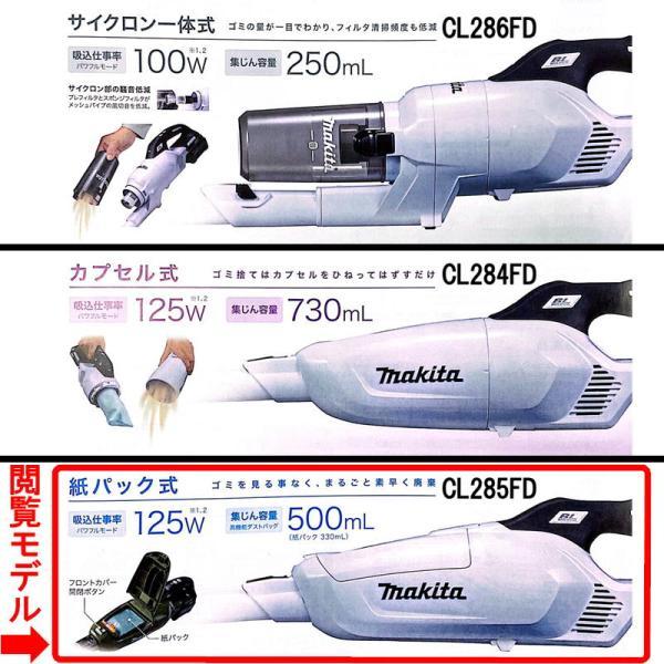 マキタ CL285FDZW 充電式クリーナー(掃除機) 18V 充電器 DC18RF バッテリ BL1860B ◆の画像