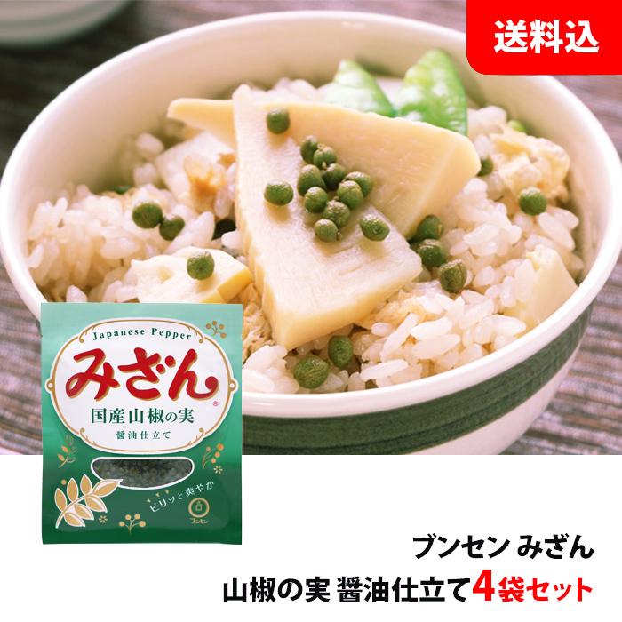 送料無料 メール便 ブンセン みざん 4袋セット 国産 山椒の実 ピリッと