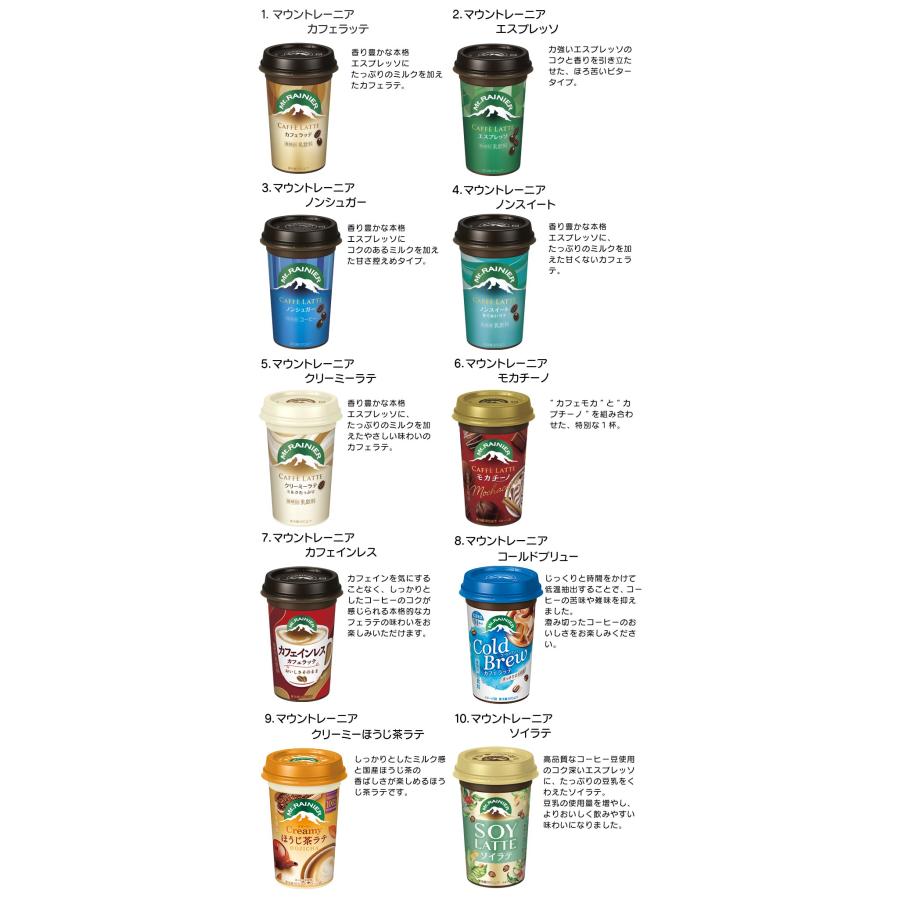 マウントレーニア 送料無料 森永乳業 チルドカップ飲料 3ケース(30本
