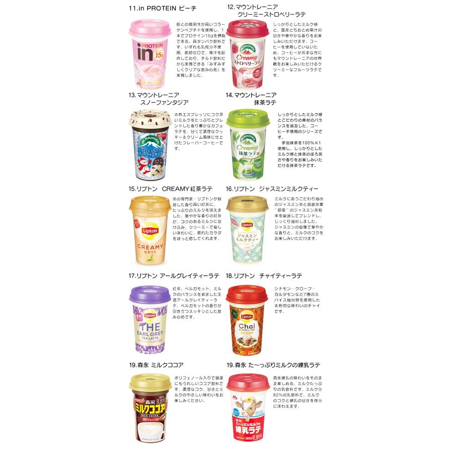 マウントレーニア 送料無料 森永乳業 チルドカップ飲料 3ケース(30本