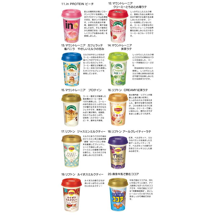 マウントレーニア 送料無料 森永乳業 チルドカップ飲料 3ケース(30本