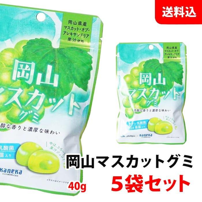 カネカ メール便 岡山マスカット フルーツグミ 5袋 ラブレ乳酸菌