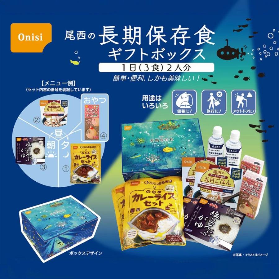 即日発送‼️尾西食品 長期保存食ギフトボックス 1箱 楽天市場】【111円割引☆スーパーセール限定クーポン配布中