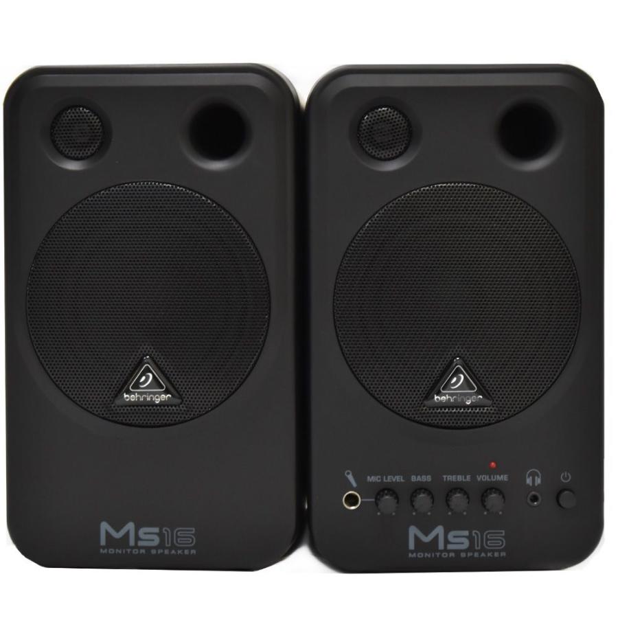 behringer パワードモニタースピーカー【美品】 BEHRINGER ベリンガー MS16 パワードモニタースピーカー 2台