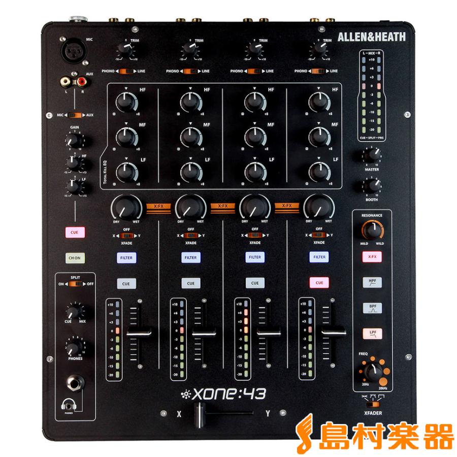 【美品】アレン&ヒース ALLEN&HEATH XONE:43 DJ MIXER Allen & Heath アレン＆ヒース Xone:43 DJミキサー 国内正規品 : 島村