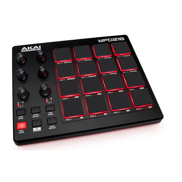 アカイ MPD218 MIDI コントローラー 【ミニキーボード】