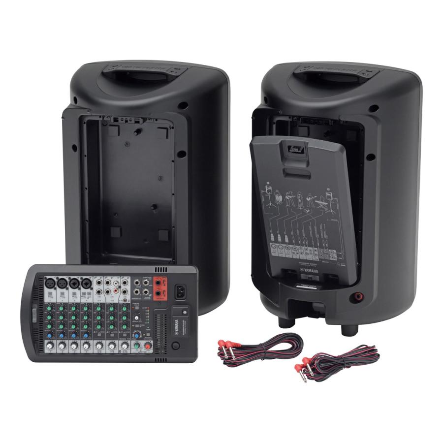 YAMAHA ヤマハ STAGEPAS600BT バンド練習・ミニライブ用スピーカーセット 〔SHURE SM58マイク4本+アクセ付き〕の画像