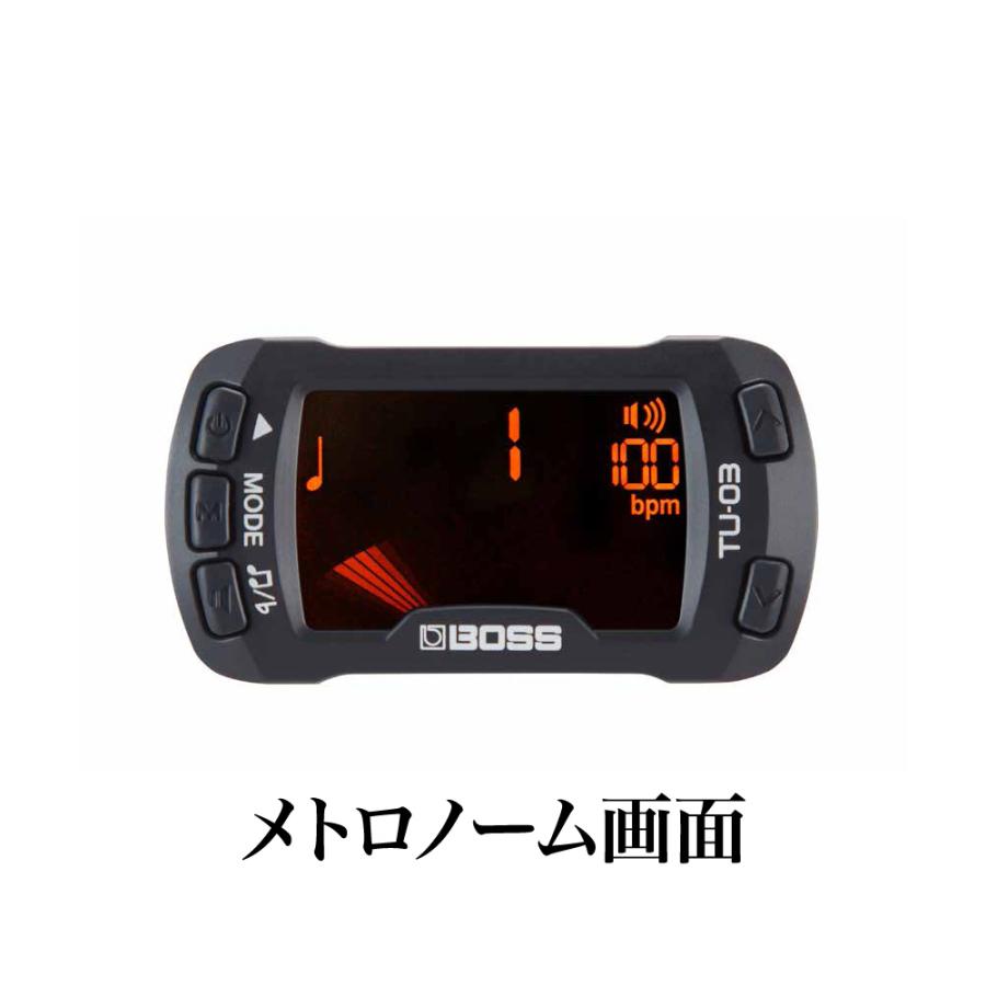 BOSS ボス TU-03 CLIP-ON TUNER & METRONOME ギター/ベースクリップチューナー TU03｜shimamura｜03