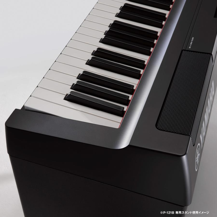 YAMAHA ヤマハ 電子ピアノ 73鍵盤 P-121 WH Xスタンド・Xイス・ケースセット P121WH Pシリーズ｜shimamura｜06