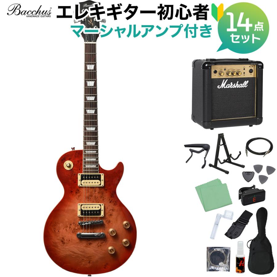 Bacchus バッカス BLP-BP/R RD-B エレキギター 初心者14点セット 