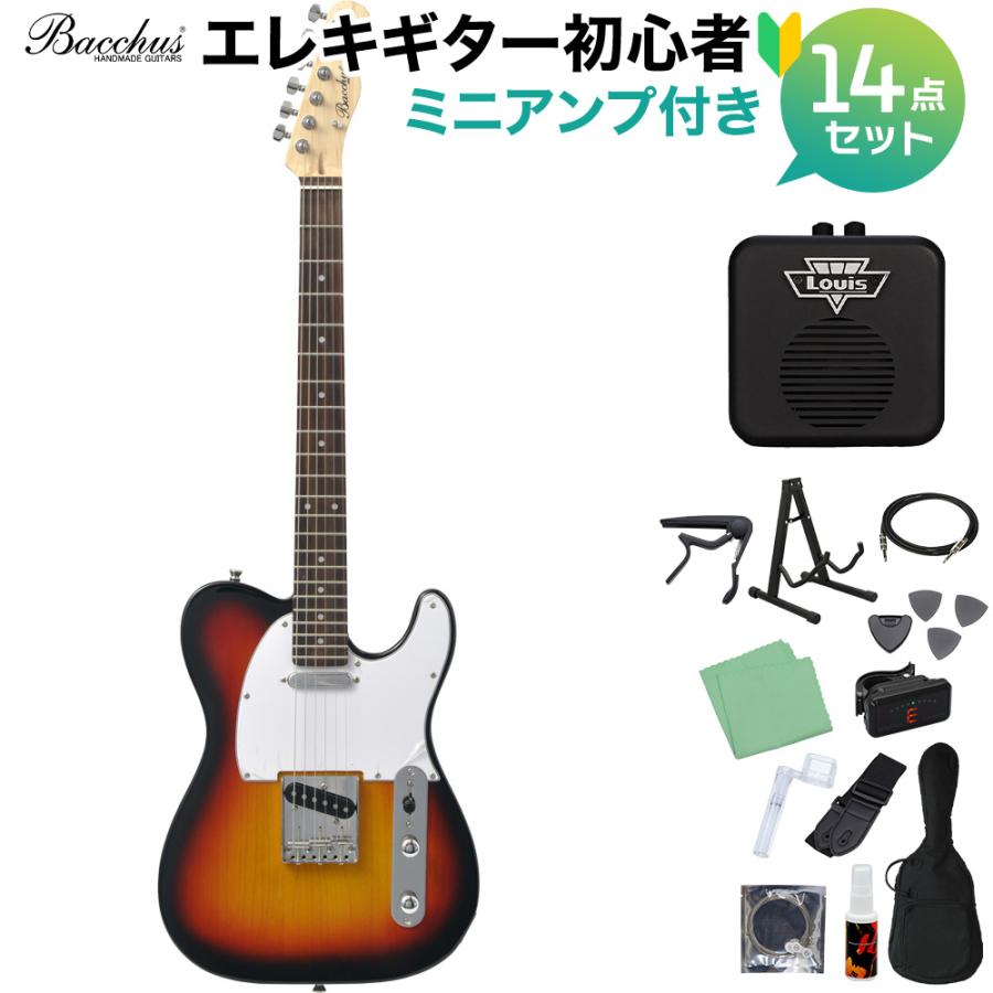 Bacchus バッカス Bte 1r 3ts エレキギター 待望 ユニバースシリーズ テレキャスター オンラインストア限定 ミニアンプ付き 初心者14点セット