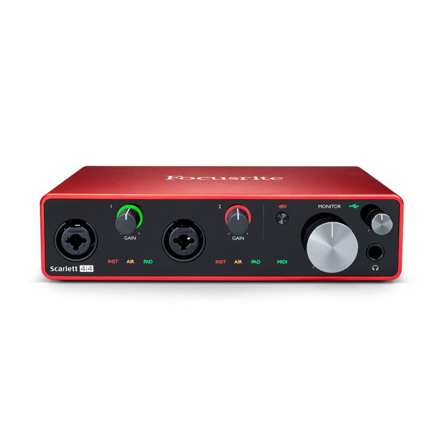 【本物新品保証】 Focusrite フォーカスライト Scarlett 4i4 3rd Gen 第3世代 オーディオインターフェイス 4IN/4OUT