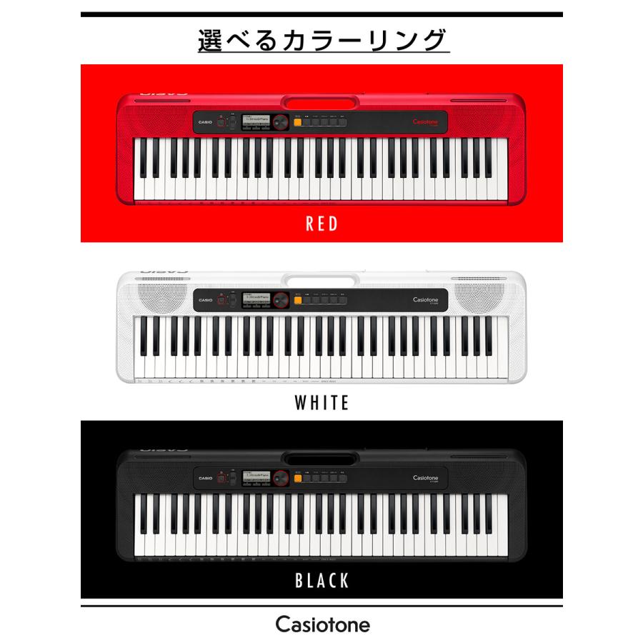 CASIO（カシオ） キーボード 電子ピアノ CT-S200 BK ブラック スタンド