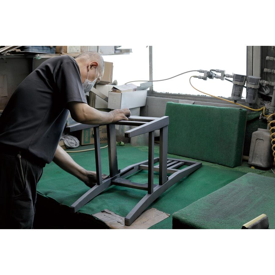 名陽木工 メイヨウモッコウ No.5 艶消しウォルナット塗 ピアノ椅子 背