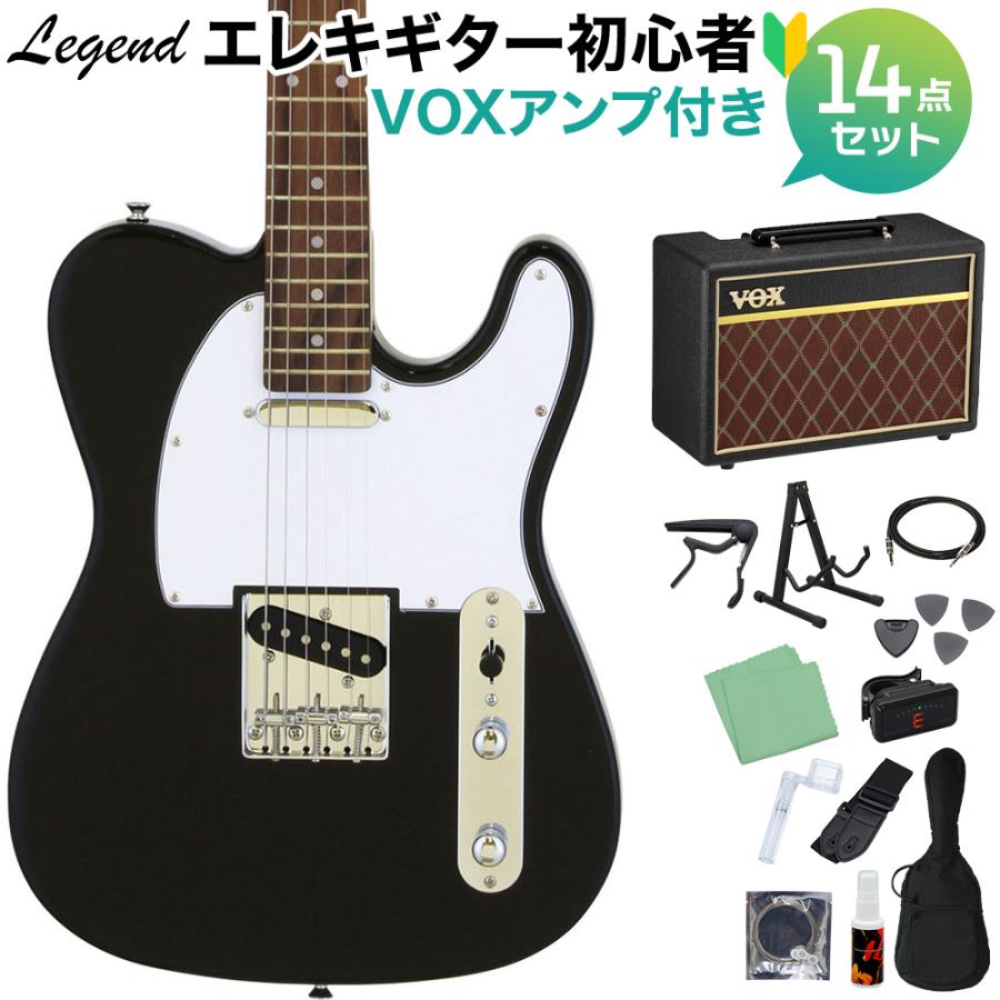 LEGEND レジェンド LTE-Z BK エレキギター 初心者14点セット VOX