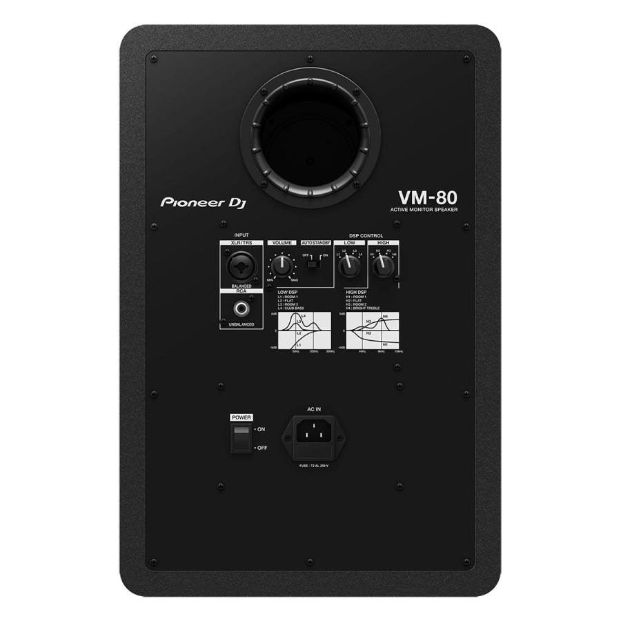 Pioneer DJ パイオニア VM-80 (Black) 8インチ アクティブ モニター