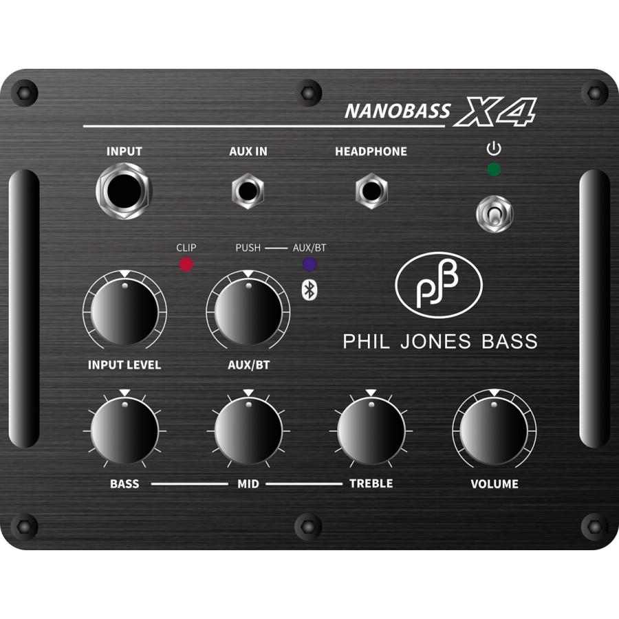 Phil Jones Bass (PJB) フィルジョーンズベース NANOBASE X4 Black ベースアンプ コンボアンプ Bluetooth搭載の画像