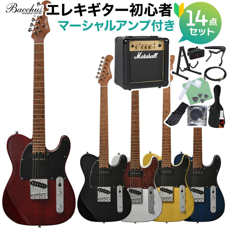 Bacchus バッカス TACTICS-ASH/RSM エレキギター初心者14点セット 