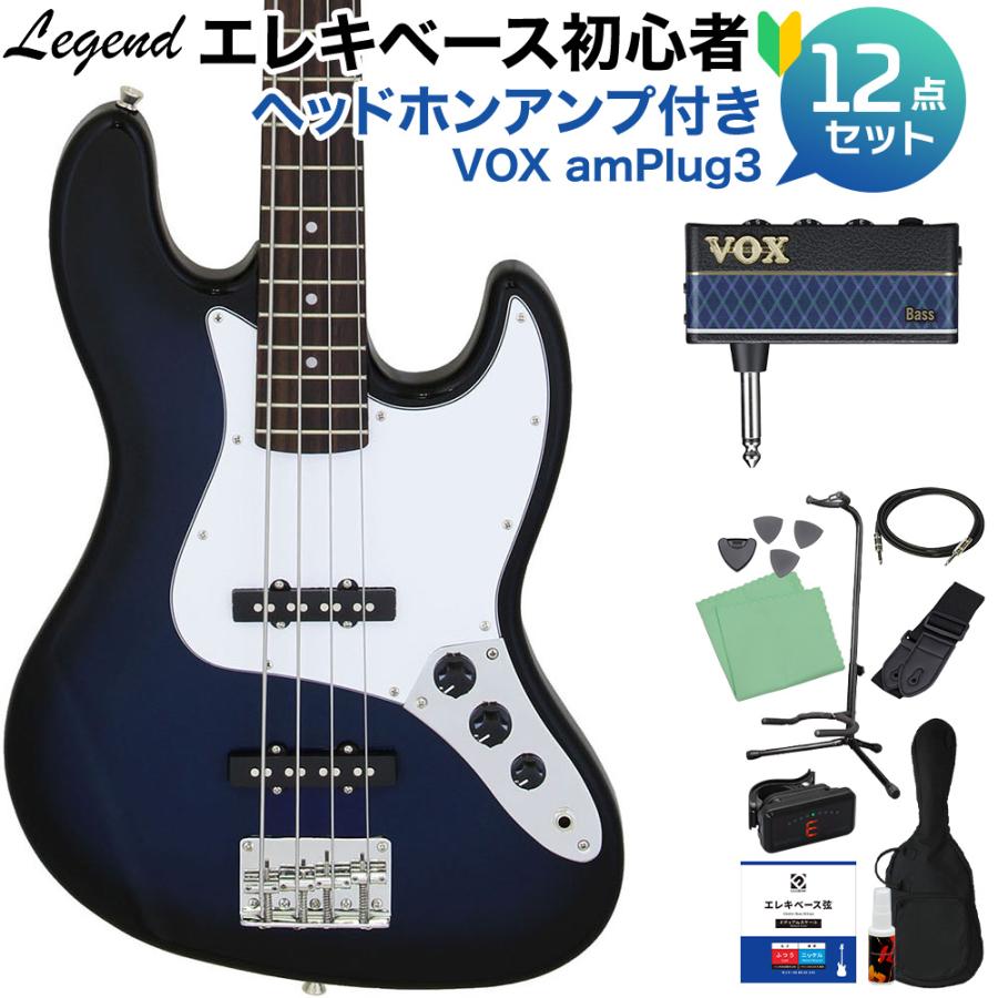 LEGEND レジェンド LJB-Z Blue Black Sunburst ベース 初心者12点